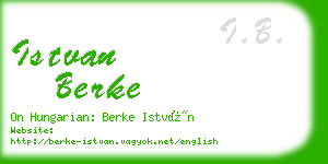 istvan berke business card